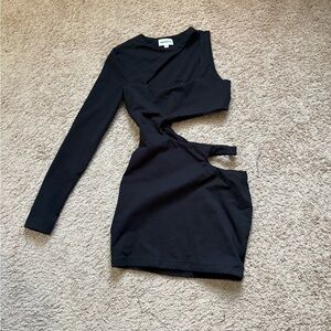 Superdown Elegant Cut Out Black Dress